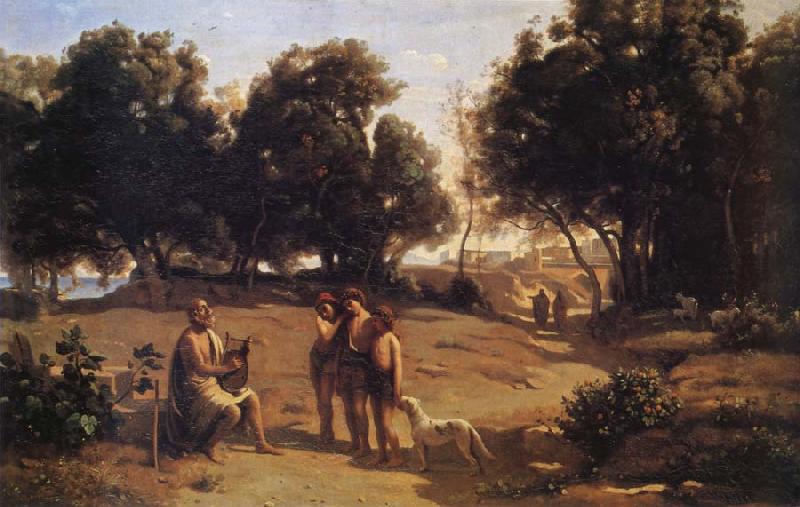 Corot Camille Homero and the shepherds oil painting picture